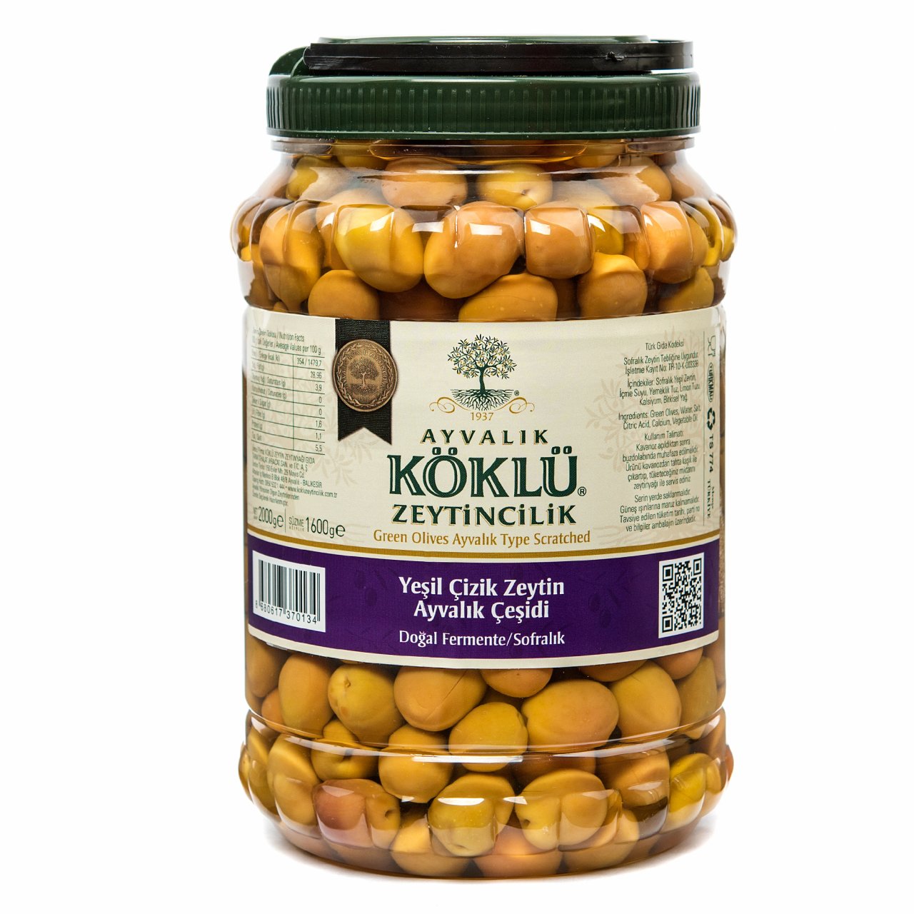 Ayvalık Yeşil Çizik Zeytin 2000cc