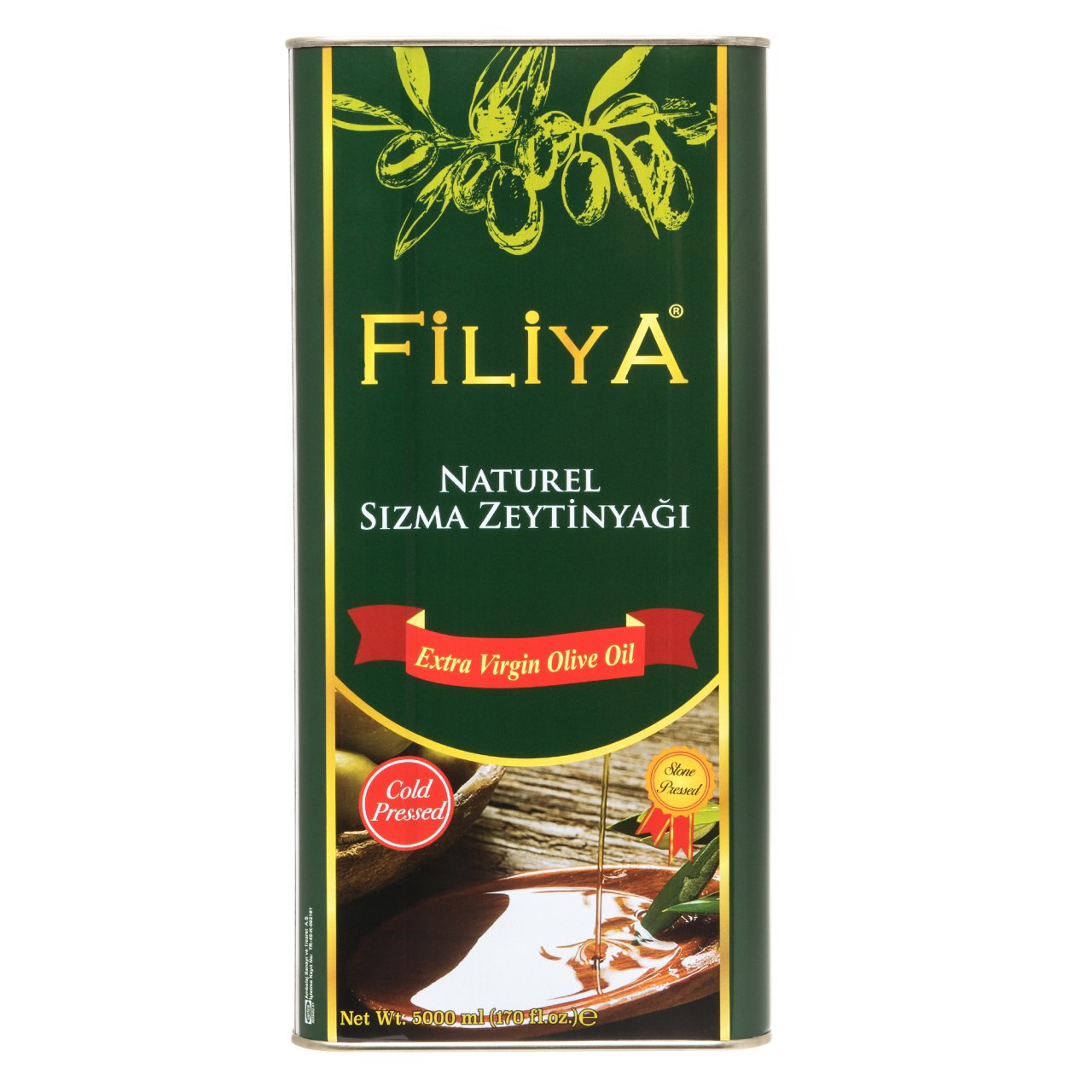 5 Lt Filiya Soğuk Sıkım Natürel Sızma Ayvalık Zeytinyağı